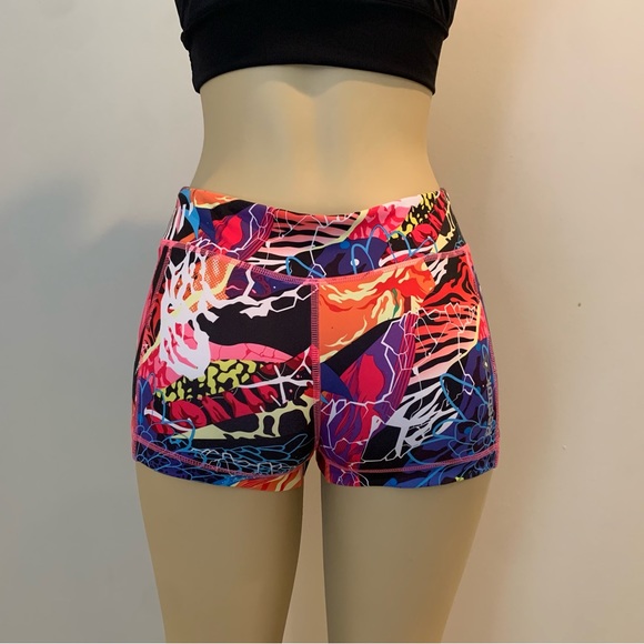 Reebok Shorts Reebok Graffiti Spandex Shorts Poshmark